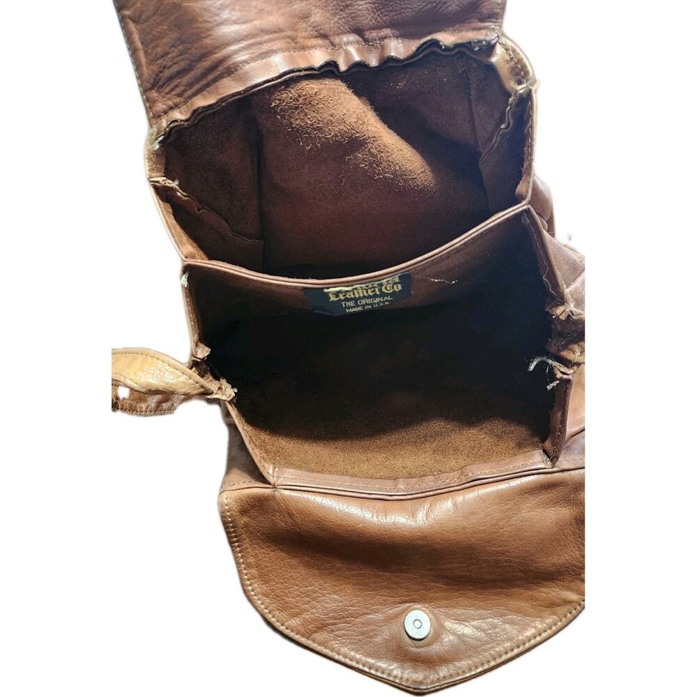Vintage Victoria Leather Co The Original Brwn Leather Flap Crossbody Shlder Bag - Picture 6 of 6
